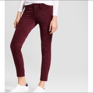 Mossimo faux suede skinny jeans